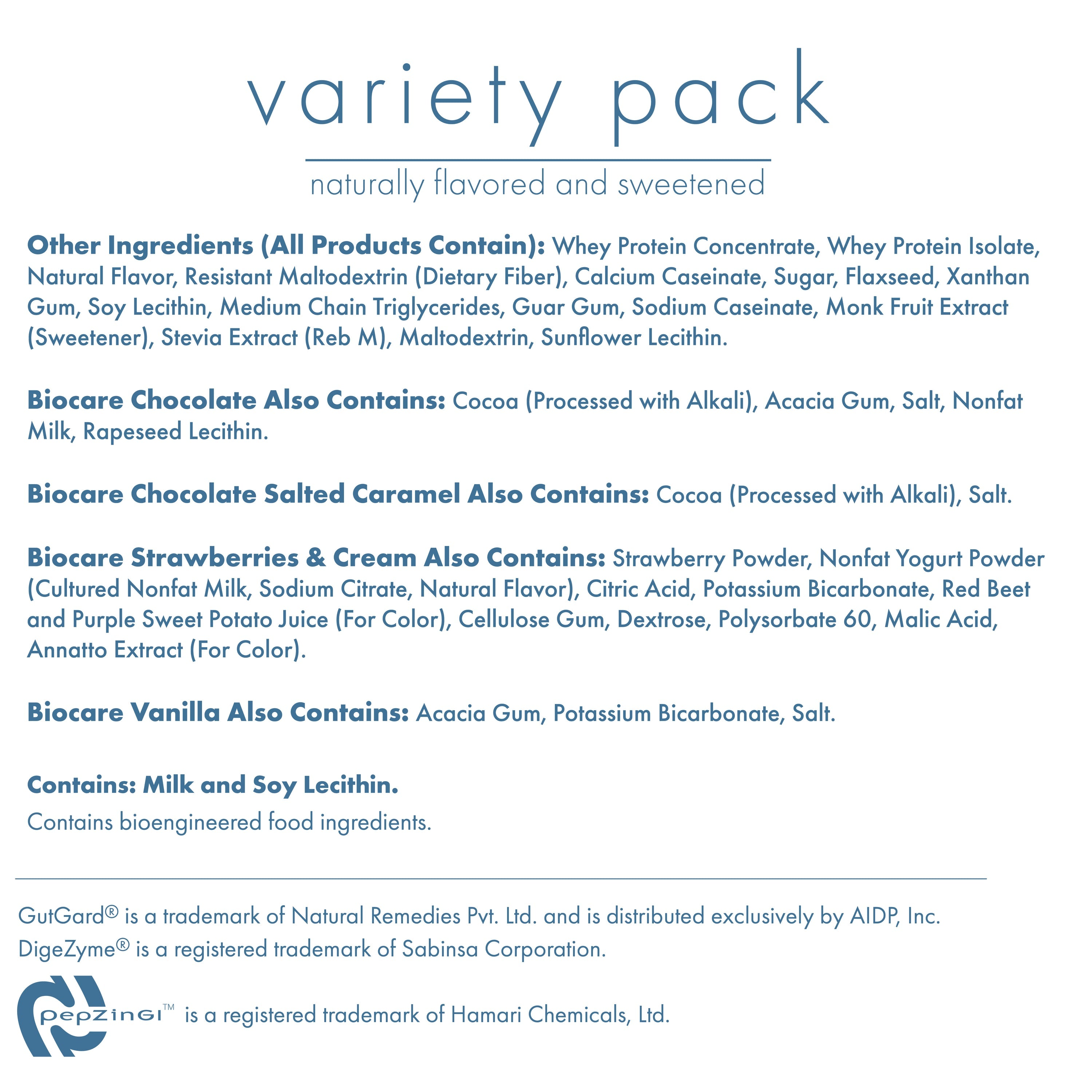 Biocare Variety Pack 7 pc.